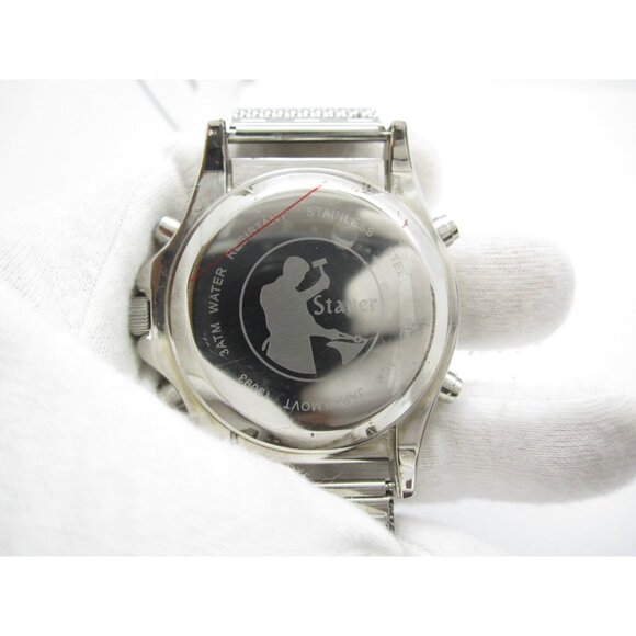 Men Stauer Digital/Analog Quartz Centurion 46mm Round Watch (H948) "New Battery" - Picture 4 of 11